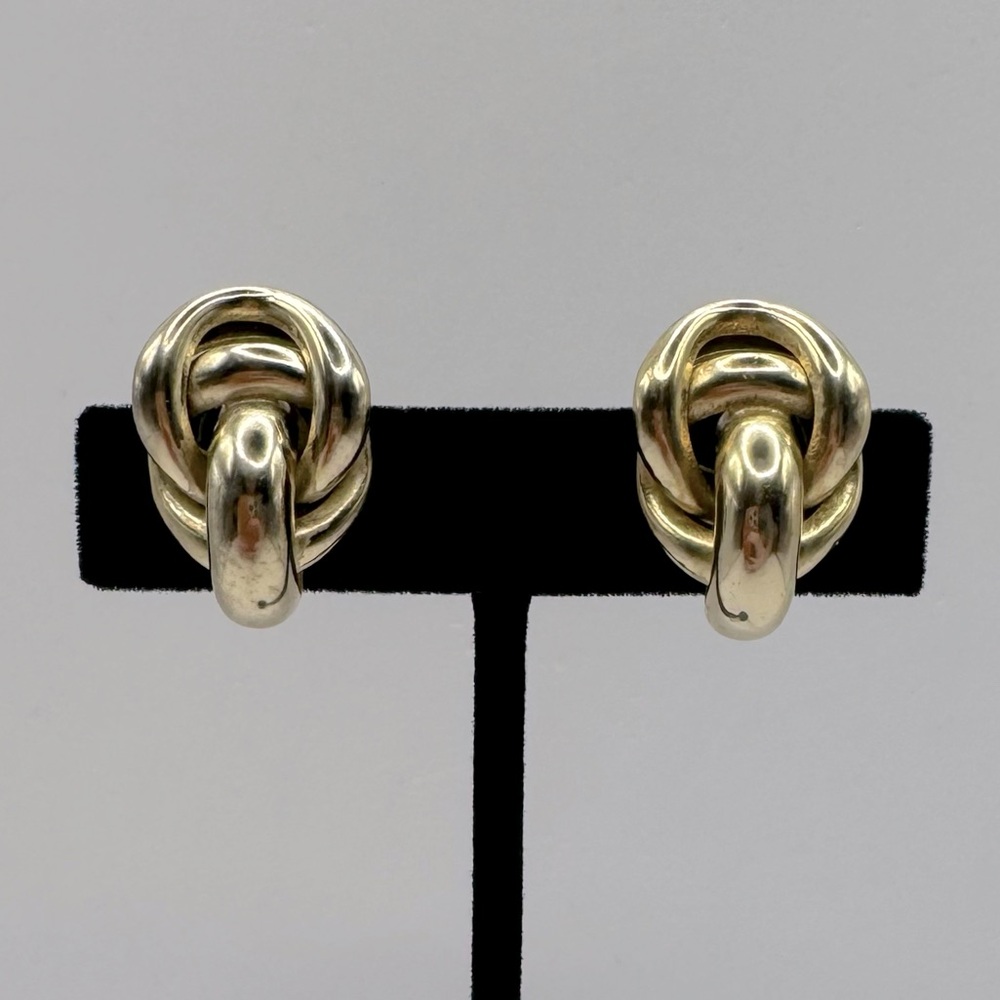 MARINO Vintage Gold-Tone Chain Link Clip-On Earrings